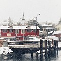 Snowing in Poulsbo 